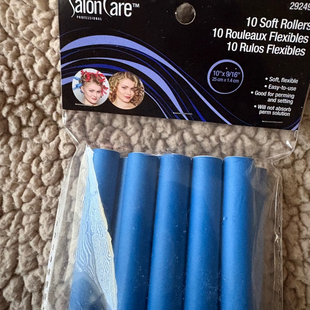 Professional Blue Soft Rollers - 10 Pack